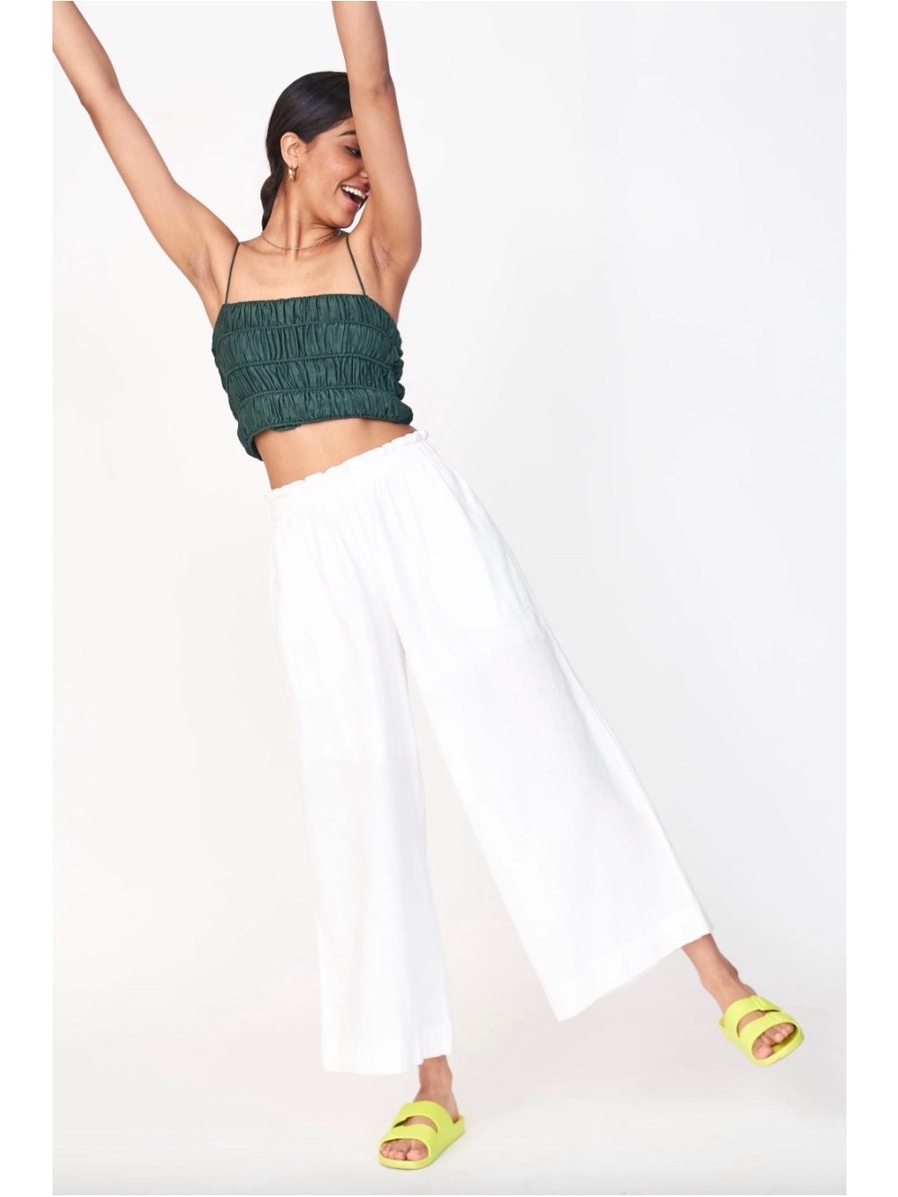 Mirth Wide Leg Pant White - Picture 2 of 7